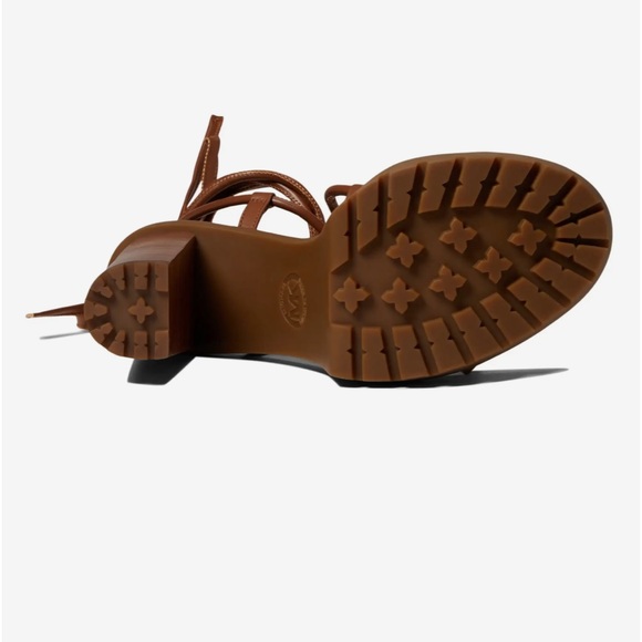 Michael Kors Brown Lace Up Block Heel - Picture 3 of 6